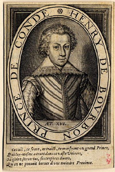 Portrait de Henri II de Bourbon prince de Condé (1588-1646) à l'âge de seize ans, dans un médaillon ovale_0