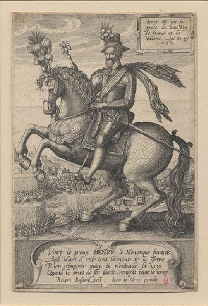 Henri IV roi de France, à 47 ans, 1599, Robert Boissard, 1568