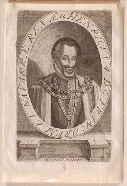 HENRICUS. 4. D. G. FRANCORUM. ET. NAVARRAE. REX. AE. '46'. Henri IV roi de France à l'âge de 46 ans_0