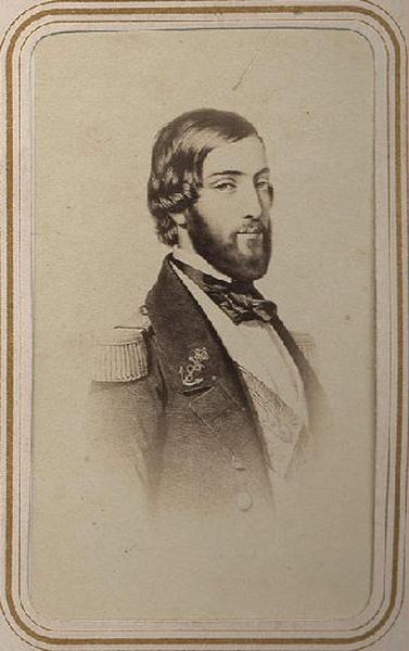 Portrait de François d'Orléans prince de Joinville (1818-1900), en buste, de trois quarts, en uniforme de marin, reproduction d'après Winterhalter, Franz Xaver Winterhalter, 19e siècle