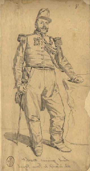 Afrique 1835-1845 (53) : Le lieutenant-général Marbot, aide de camp du prince royal, Adrien Dauzats