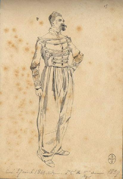 Afrique 1835-1845 (56) : Lieutenant colonel Miltgen, Adrien Dauzats, 1839