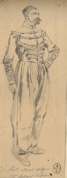 Afrique 1835-1845 (57) : Lieutenant colonel Miltgen, Adrien Dauzats, 1839
