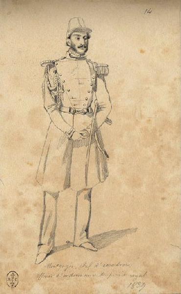 Afrique 1835-1845 (60) : Montguyon chef d'escadron, officier d'ordonnance du prince royal, Adrien Dauzats, 1839