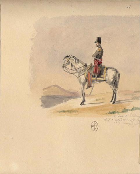 Afrique 1835-1845 (62) : Duc d'Elchingen, chef d'escadron, officier d'ordonnance du prince royal, campagne des Belans, Adrien Dauzats, 1839