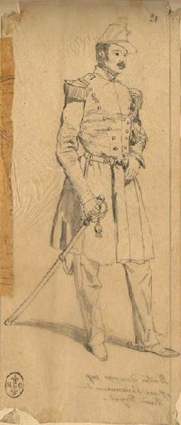 Afrique 1835-1845 (65) : Bertin Desvaux, officier d'ordonnance du prince royal, Adrien Dauzats, 1839
