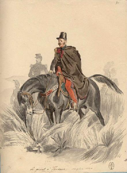 Afrique 1835-1845 (74) : Le général d'Houdetot, état-major, Mouzaïah 1840_0