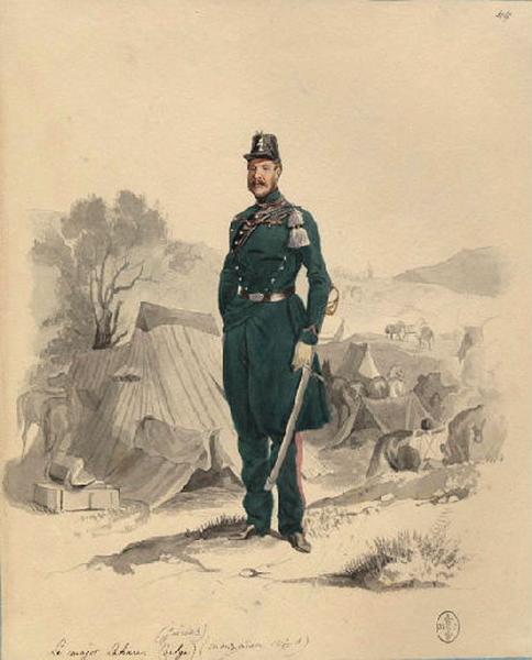 Afrique 1835-1845 (88) : Le major Lahure, belge, Mouzaïa 1840, Félix Philippoteaux, 1840
