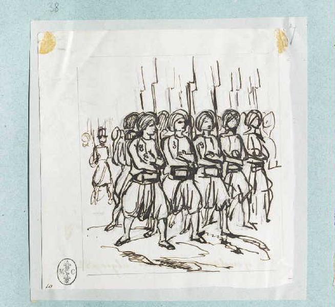 Algérie et camp de Compiègne (038) : Le colonel Lamoricière et les zouaves_0