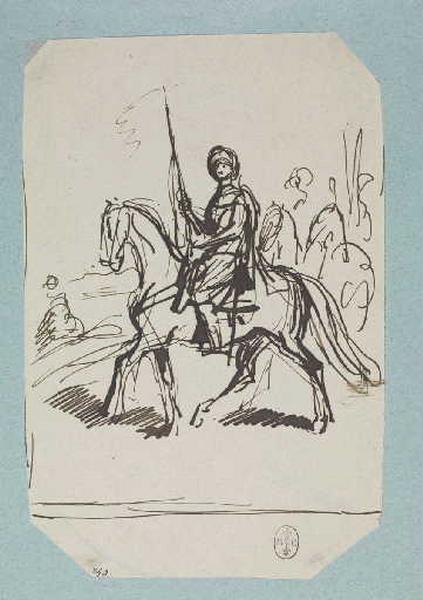 Algérie et camp de Compiègne (133) : Spahi à cheval_0