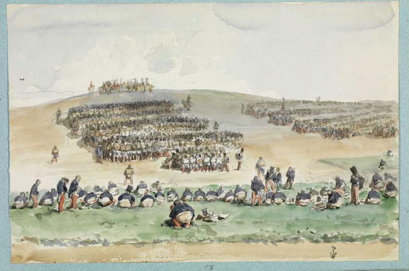 Algérie et camp de Compiègne (159) : Halte durant les manoeuvres au camp de Compiègne : la pause feuillets_0