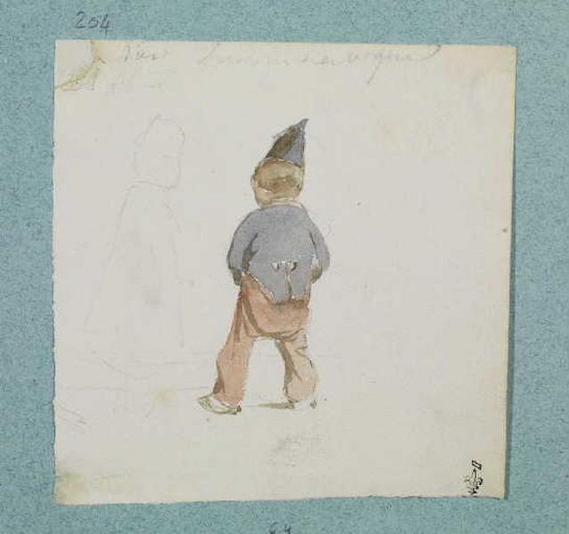 Algérie et camp de Compiègne (204) : Petit garçon de dos urinant_0