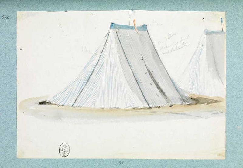 Algérie et camp de Compiègne (230) : La tente du capitaine, Denis-Auguste-Marie Raffet, 1841