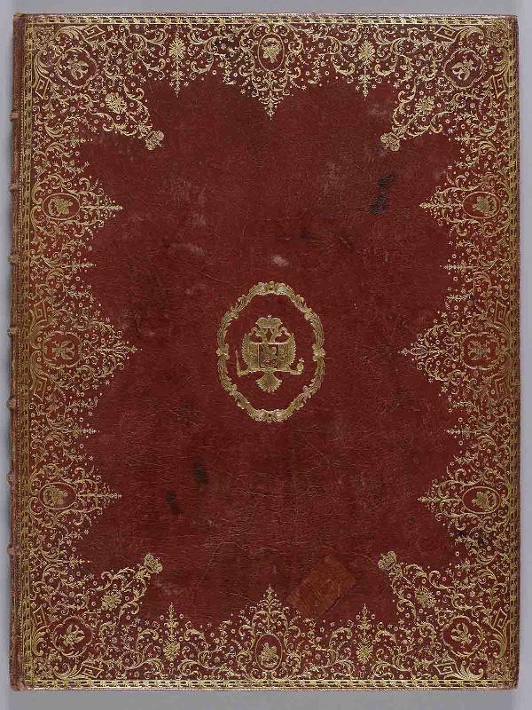 Album du comte du Nord (Planche 01); Reliure aux armes de Russie de l'Album du comte du Nord, 1784