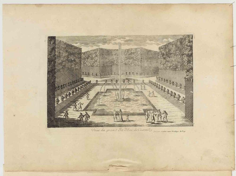 Veüe du grand Jet d'Eau de Chantilly, Pierre Aveline, 1689 vers