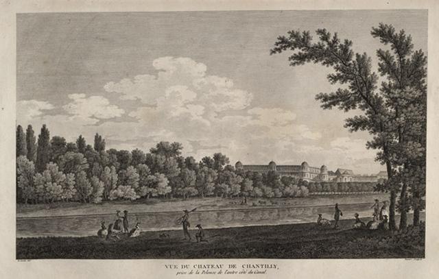VUE DU CHATEAU DE CHANTILLY, / prise de la Pelouse de l'autre côté de Canal, Marie Alexandre Duparc, 18e siècle