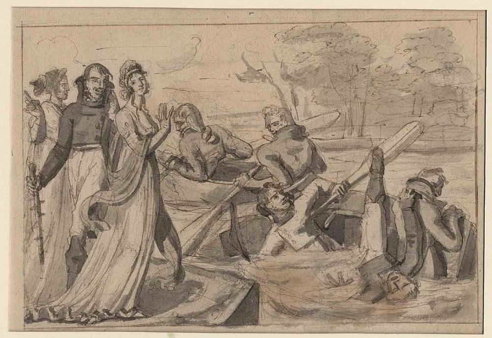 Amusement du Hameau de Chantilly ou le naufrage, Claude Louis Desrais, 4e quart 18e siècle