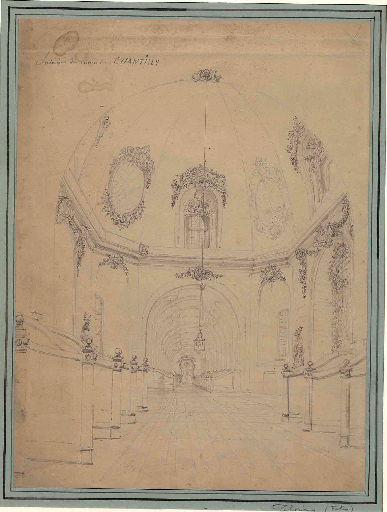 Intérieur des écuries de CHANTILLY, Félix Thorigny, 19e siècle