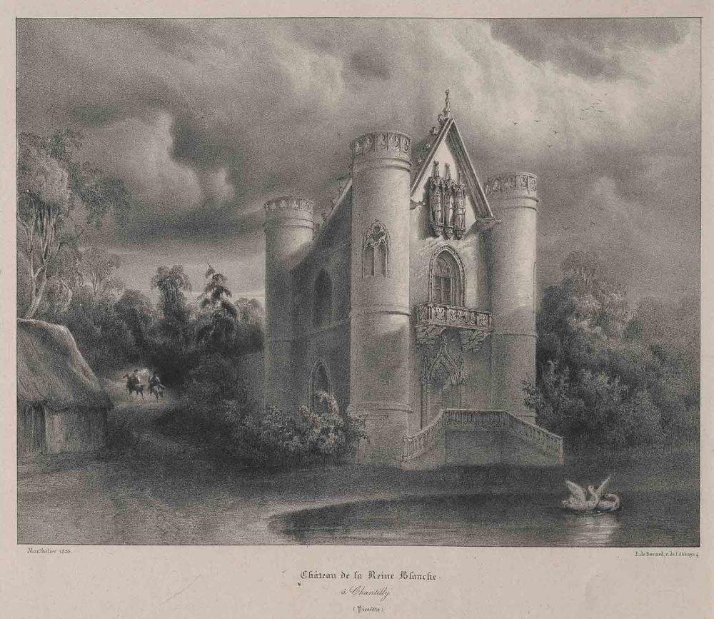 Château de la Reine Blanche / à Chantilly / (Picardie), Alexandre Jules Monthelier, 1835