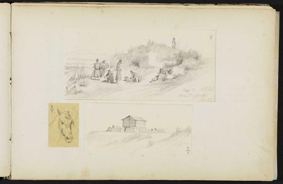 Tête de cheval, Félix Philippoteaux, 1840