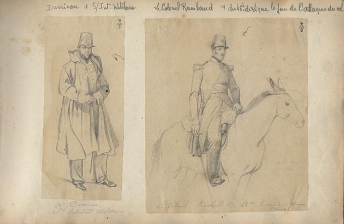 Le colonel Rambaud du 48e le jour de l'attaque du col, Félix Philippoteaux, 1840