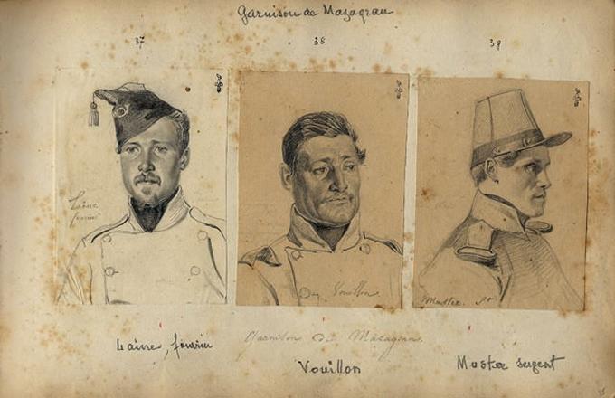 Muster sergent, Félix Philippoteaux, 1840