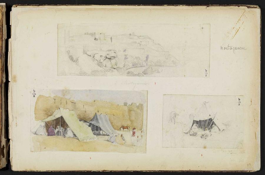 Vue de Mostaganem, Félix Philippoteaux, 1840