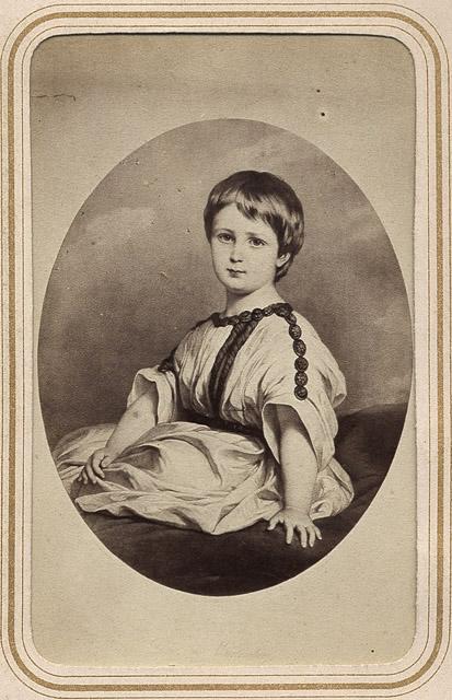 Portrait du prince Philippe de Wurtemberg, enfant, assis, Franz Xavier Winterhalter, 19e siècle