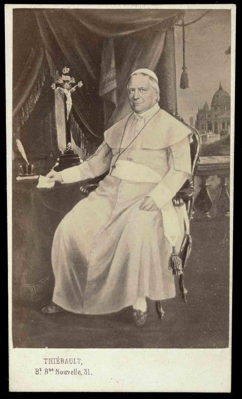 Portrait de Giovanni Maria Mastai Ferretti, pape sous le nom de Pie IX (Senigallia, 1792-Vatican,1878), Henry Hering, 19e siècle