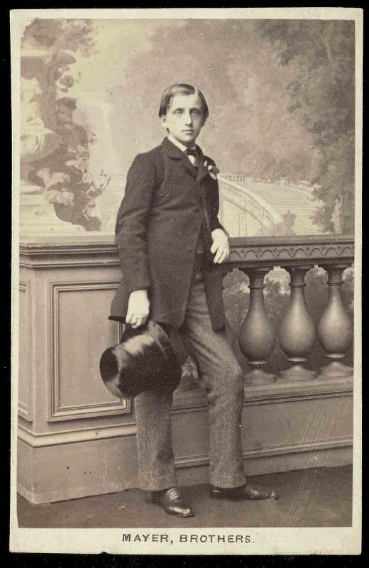 Portrait de Louis d'Orléans, prince de Condé (1845-1866), adolescent, Mayer Brothers, 1866 avant