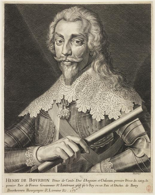 HENRY DE BOVRBON Prince de Condé, Duc d'Anguien et Cha(tea)uroux, premier Prince du sang, &c, / premier Pair de France, Gouverneur & Lieutenant g(é)n(ér)al po(ur) le Roy en ses Pais et Duches de Berry / Bourbonnois Bourgongne & Lorraine &c, Grégoire Huret, 1612-1646