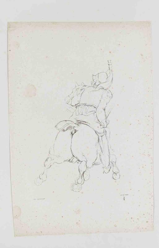 Cuirassier à cheval chargeant, Alexandre Marie Colin, 19e siècle