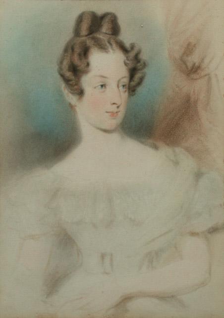Portrait de la princesse Clémentine d'Orléans (1817-1907), princesse de Saxe-Cobourg-Gotha, Henri Decaisne, 1er quart 19e siècle