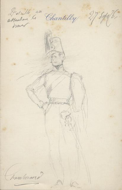 M. de Chamborand en officier, en pied, la main à la taille, Жан Батист Эдуард Детайль, 1876