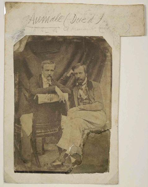 Portraits d'Henri d'Orléans duc d'Aumale (1822-1897) et de son frère le Prince de Joinville à Claremont vers 1848_0