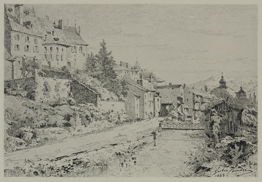 SALINS / aux vieux quartiers : 7 - La poterne du Paradis, Gaston Coindre, 1883