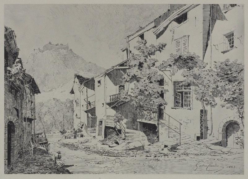SALINS / aux vieux quartiers : 9 - La rue des Bars, Gaston Coindre, 1883