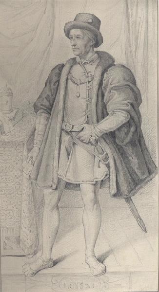 Portraits au crayon d'après les tableaux du musée de Versailles ; Louis XI (mort en 1483) d'après la collection du Palais-Royal, Léopold Massard, 19e siècle
