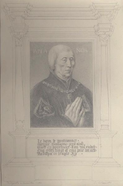 Portraits au crayon d'après les tableaux du musée de Versailles ; Guillaume baron de Montmorency (1453-1531), Luigi Calamatta, 1837