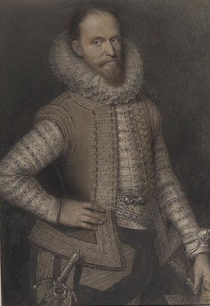 Portraits au crayon d'après les tableaux du musée de Versailles ; Maurice de Nassau prince d'Orange, Stathouder de Hollande, Léopold Massard, 19e siècle