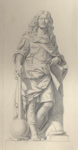 Portraits au crayon d'après les tableaux du musée de Versailles ; Louis II de Bourbon prince de Condé, le Grand Condé, Léopold Massard, 19e siècle