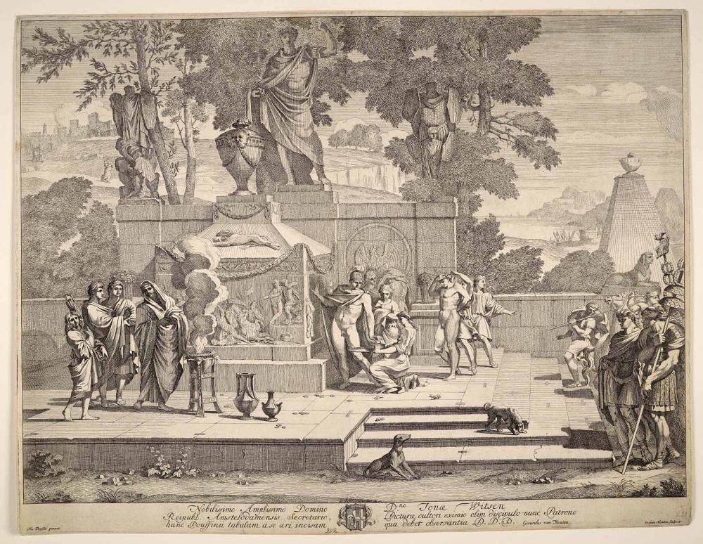 Alexandre sacrifiant sur le tombeau d'Achille, Gerard Van Houten, 1650-1706
