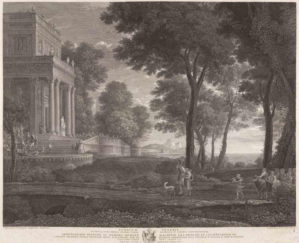 TEMPLUM VENERIS / EX TABULA INTER PRIMAS CELEBRI ROMAE ADSERVATA IN AEDIBUS COLUMNENSIUM., Friedrich Wilhelm Gmelin, 1805