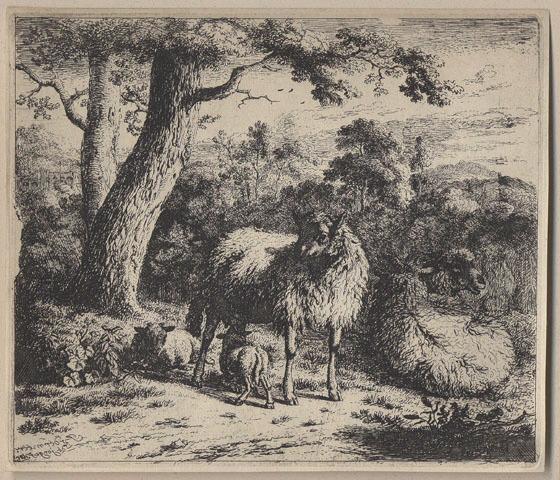 La Brebis debout, Jan III van der Meer, 1676-1705