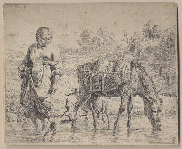 La paysanne dans l'eau, Karel Dujardin, 1646-1678