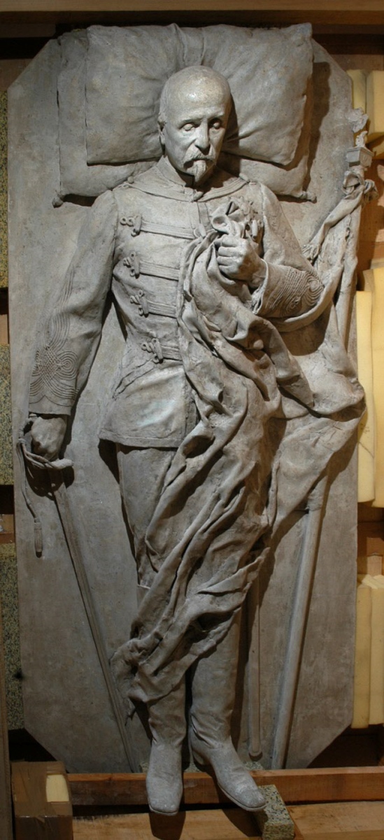Gisant du duc d'Aumale, maquette pour le pierre tombale de la chapelle royale de Dreux, Paul Dubois