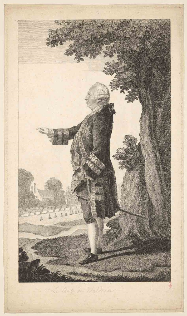 [comte de Waldner] ; Recueil de 27 gravures par ou d’après CARMONTELLE en taille-douce rassemblées dans un portefeuille en maroquin rouge estampée à chaud et à froid d’un décor de roulettes, aux armes des Orléans ; étiquette collée au contre-plat supérieur : Ex-libris A. Bérard n° 276., Jean Baptiste Delafosse, 3e quart 18e siècle