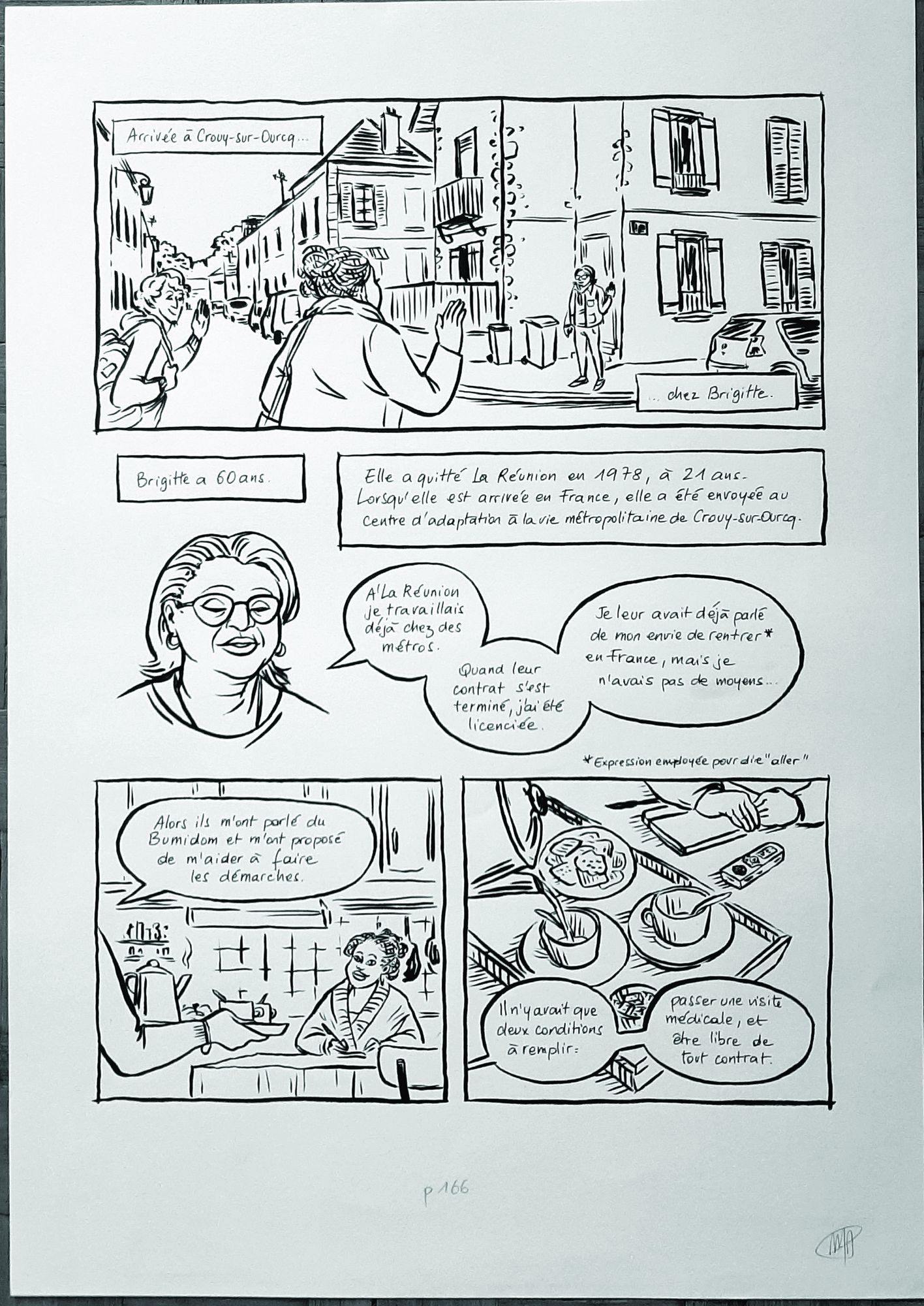 Planche originale du roman graphique « Peyi An Nou », 2017, Jessica Oublié, 2017