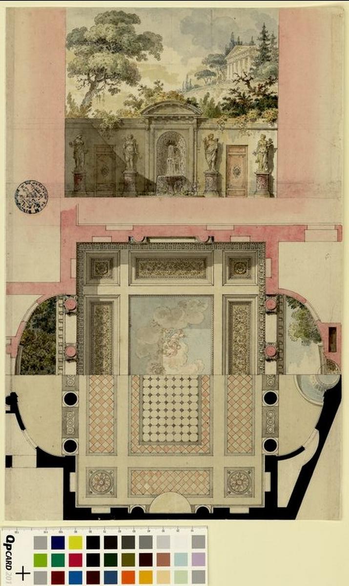 Hôtel particulier pour Jean-Baptiste Arboulin de Richebourg, intendant des Postes de France, rue de Courcelles, à Paris. La salle à manger d'été_0