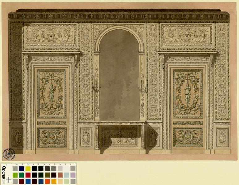 Décoration en arabesques d'une salle à manger du duc d'Aumont_0